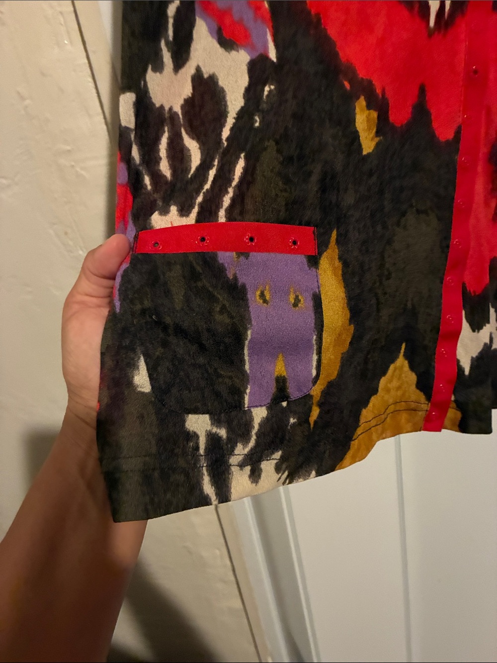 Women’s Multi-Color Printed Button-Front Top - Picture 3 of 4